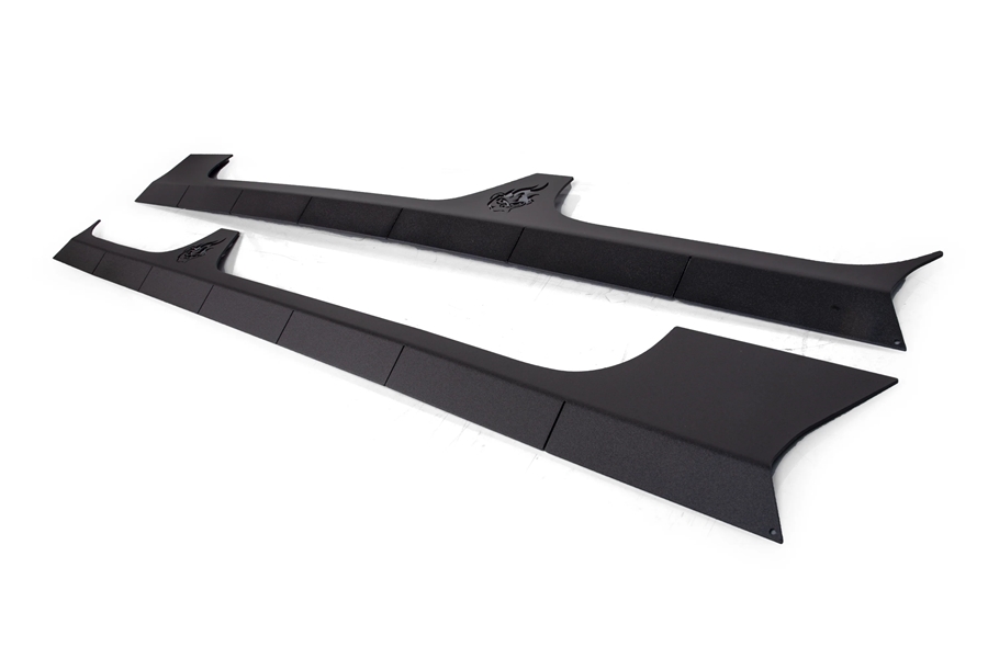 Crawltek Aluminum Rocker Body Cladding - Black - JL 4Dr