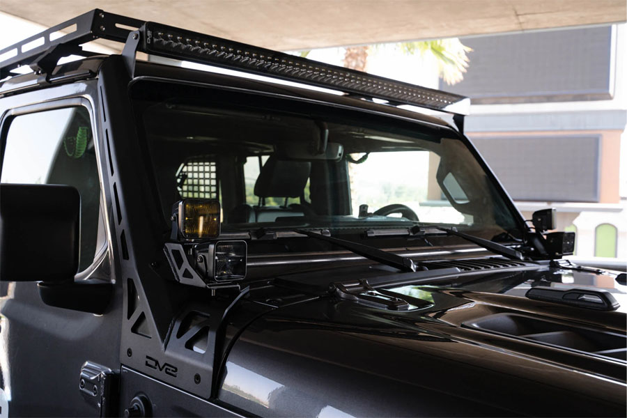 DV8 Offroad A-Pillar Dual Light Pod Mounts - JL/JT