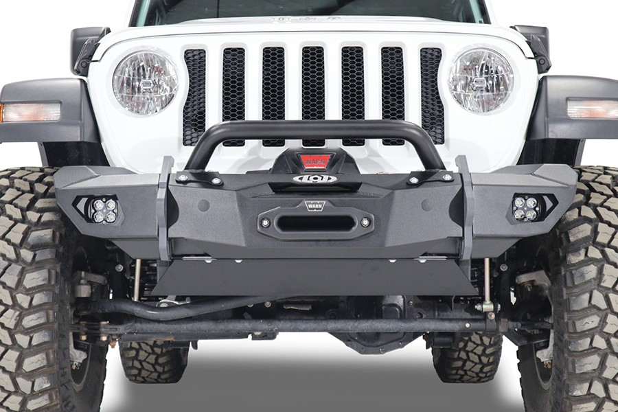LOD Black Ops Front Bumper Skid Plate - Black Powder Coated - JL/JT