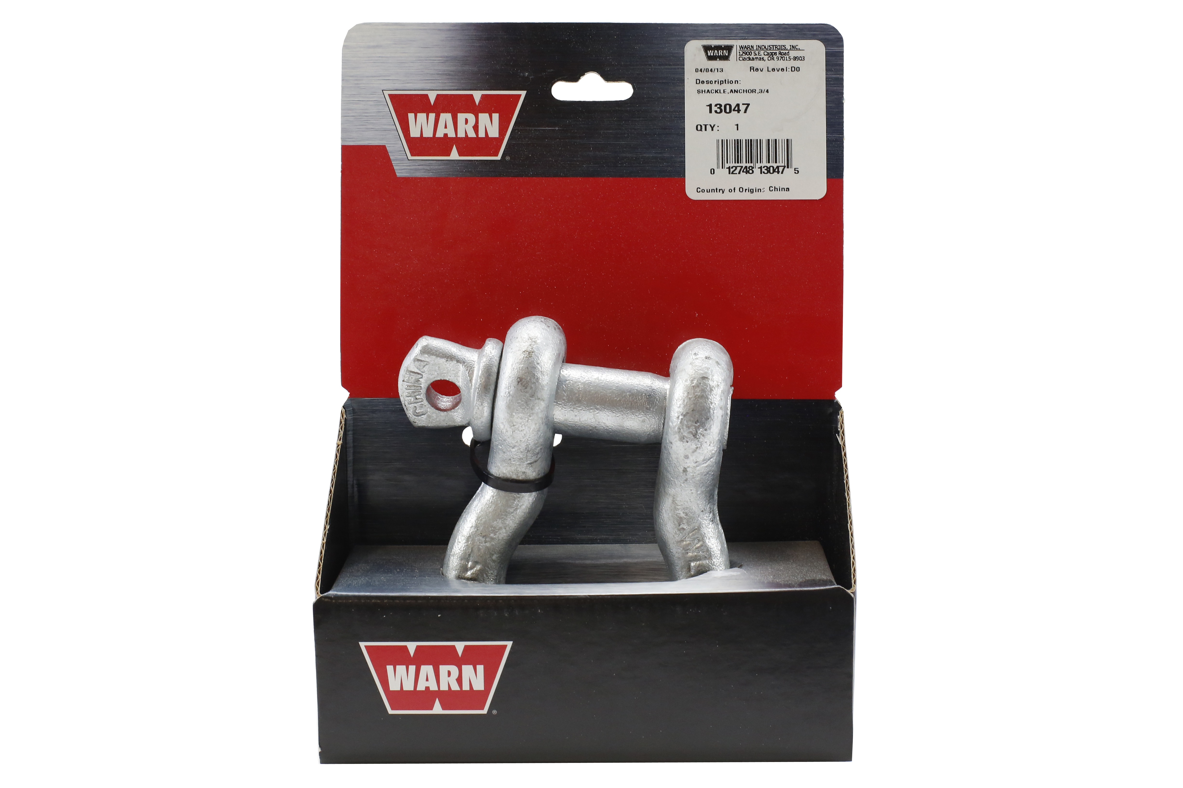 Warn D-Ring Shackle 3/4in