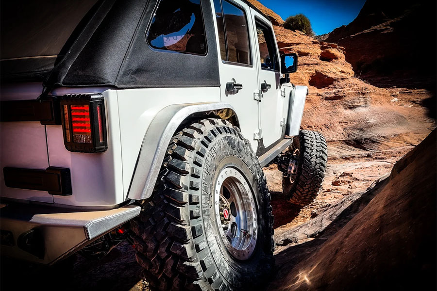 Next Venture Motorsports Aluminum High Line Rear Fender Flares Pair w/o Corner Armor - Bare - JK 2DR
