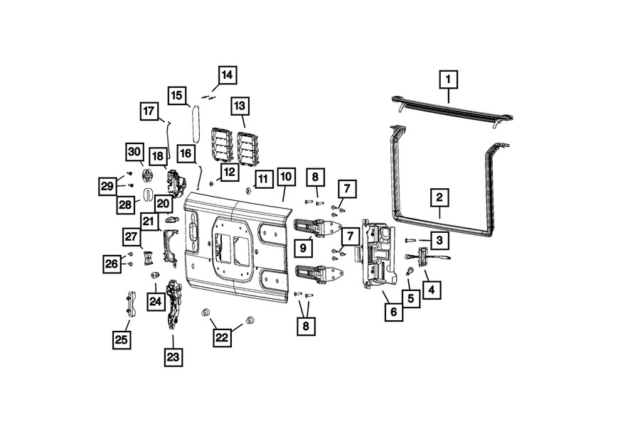 Mopar OEM Tailgate Stabilizer - JL