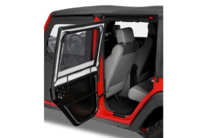 Bestop Element Rear Upper Fabric Doors - Black Twill - JT / JL 4Dr