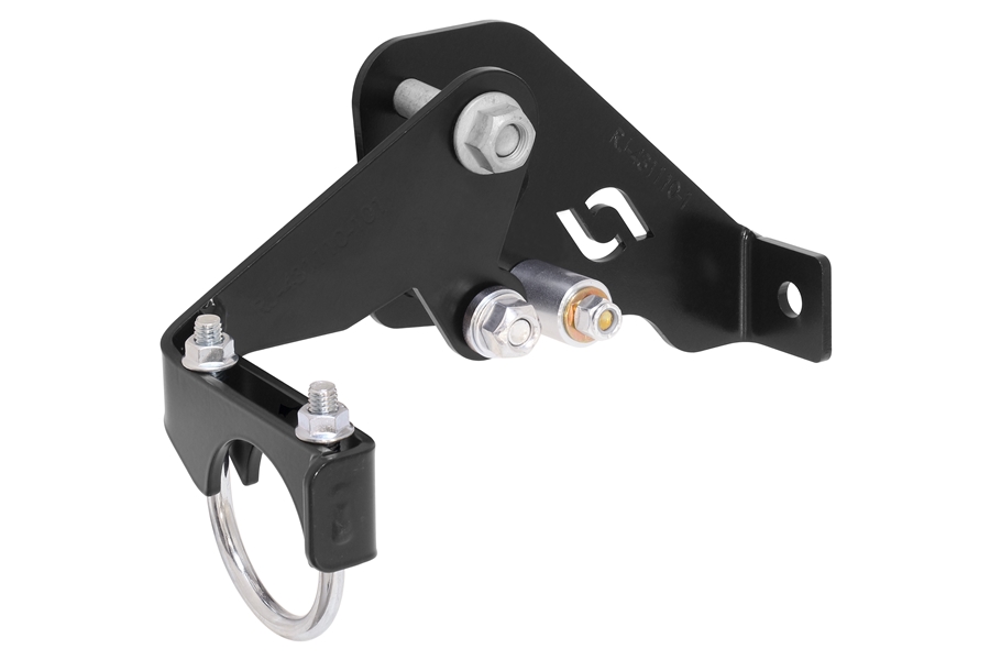 RockJock Currectlync High Steer Front Trac Bar and Steering Stabilizer Shock Relocation Bracket - JK 