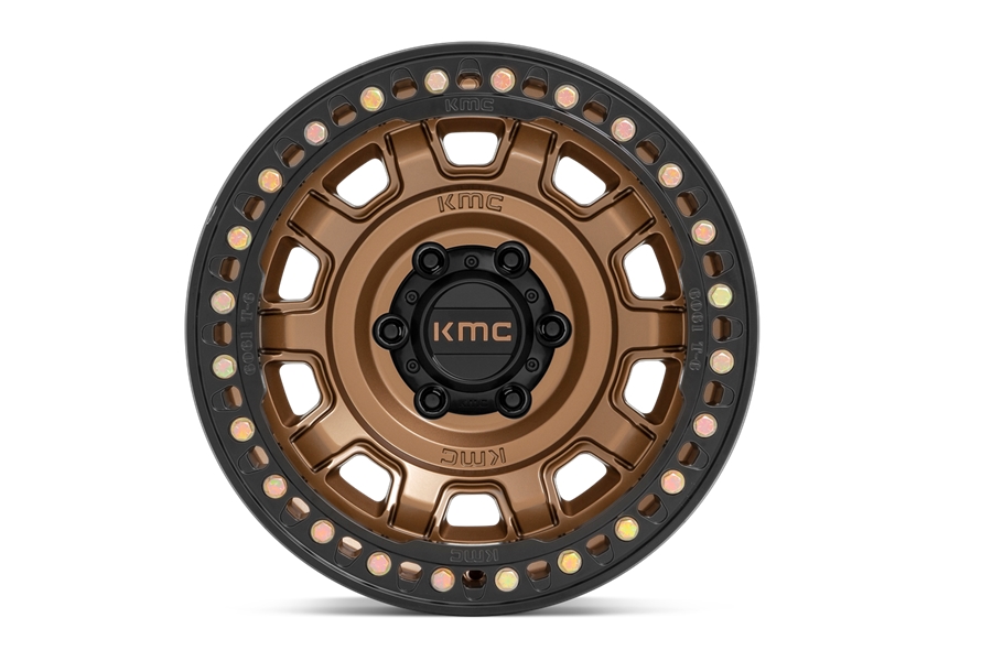 KMC Wheels KM236 Tank Beadlock Wheel, 17x9 5x5 - Bronze (-38mm) - JT/JL/JK