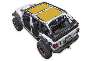 SpiderWebShade Front and Rear 2-Piece Shade Top - Yellow - JL 4Dr