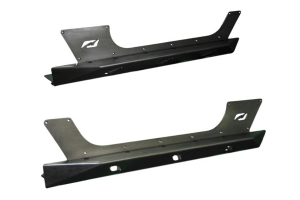 Motobilt Crusher Series Rocker Guards w/ Step - Bare Steel  - JK 2Dr