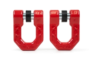 DV8 Elite Series D-Ring Shackles, Pair - Red 