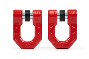 DV8 Elite Series D-Ring Shackles, Pair - Red 