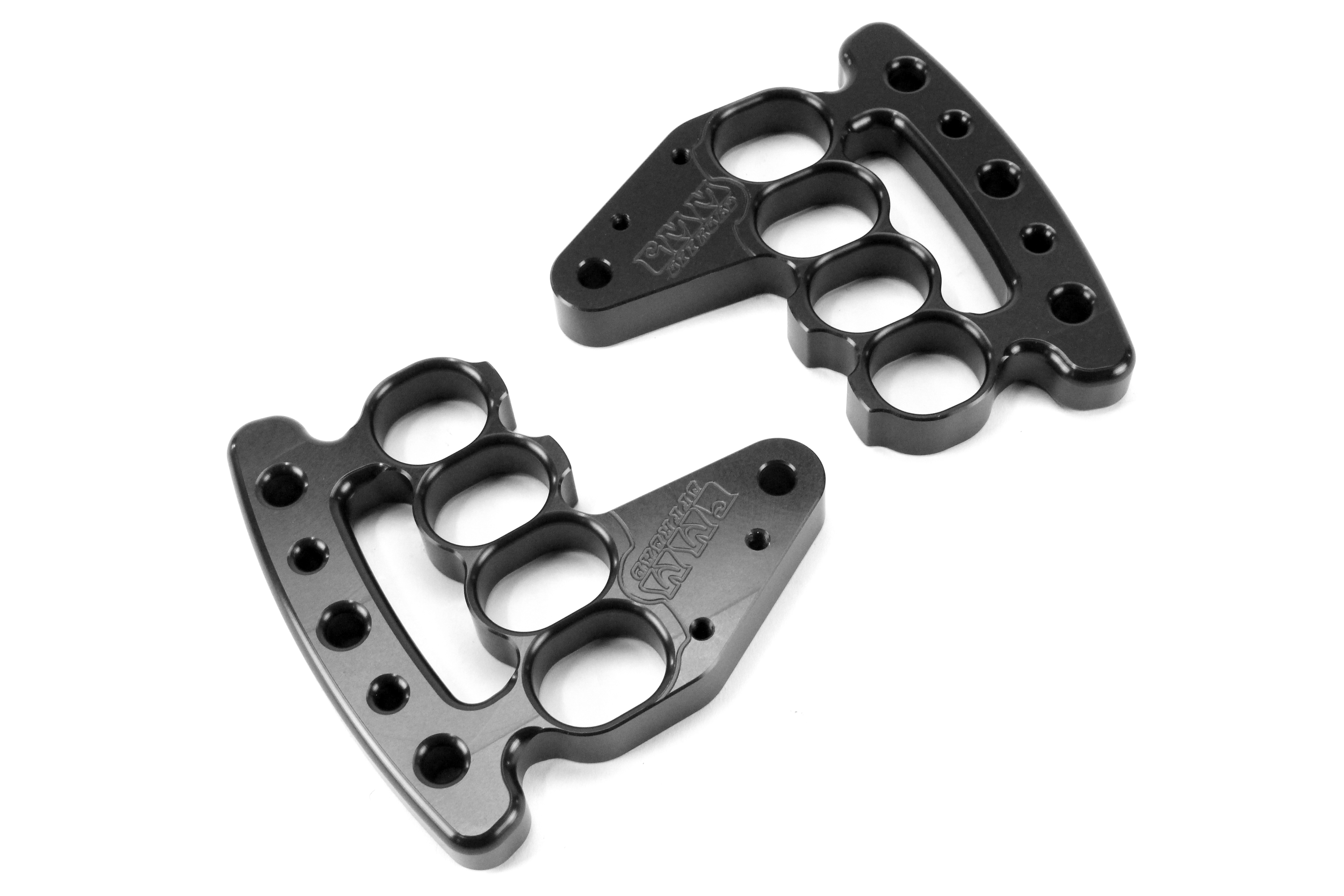 Carolina Metal Masters Billet Knuckle Grab Handles Front Black - JK