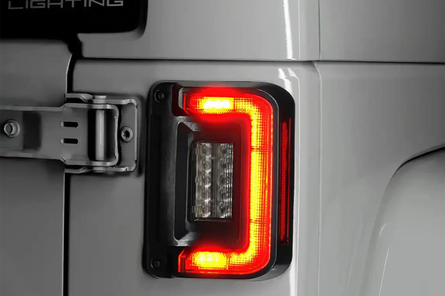 Oracle V2 Flush Mount LED Tail Lights  - Standard Red - JK