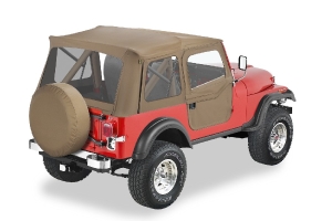 Bestop Supertop Classic Soft Top - Tan w/ Clear Window - CJ5