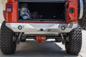 Crawler Conceptz Ultra Series II Rear Bumper with Lights, Hitch, Tabs & Tire Carrier - JK