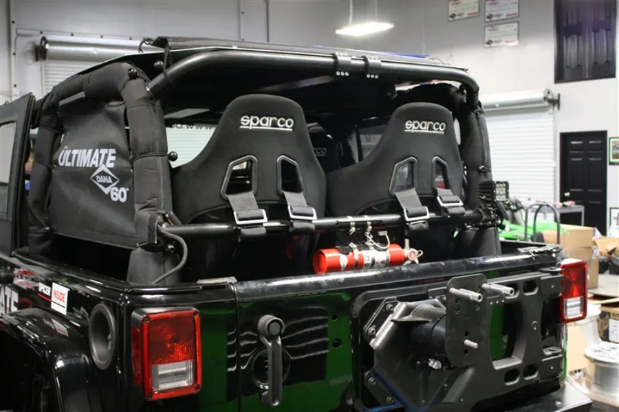 Rock Hard 4x4 Rear Bench Harness Bar - Bare - JK 2DR
