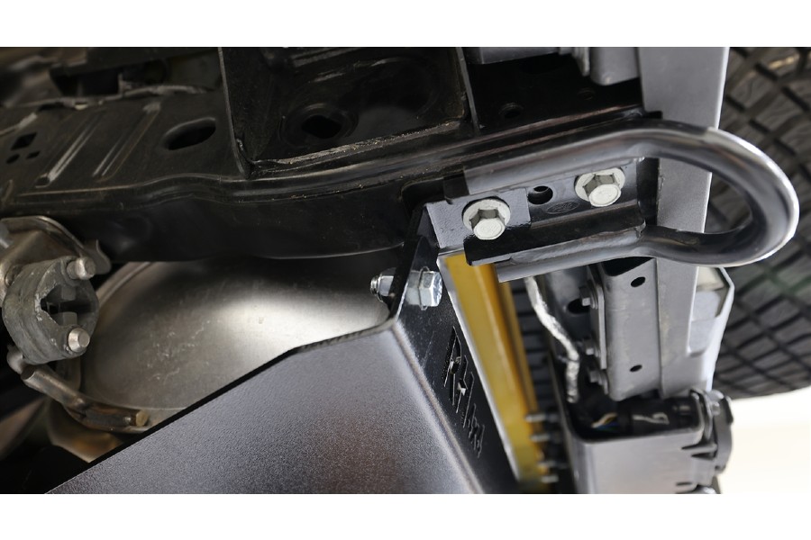 Rock Hard 4x4 Muffler Skid Plate - Black - Bronco 2021+