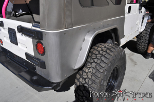 Poison Spyder DeFender 3in Weld-On Rear Fender Flares Steel Bare - CJ