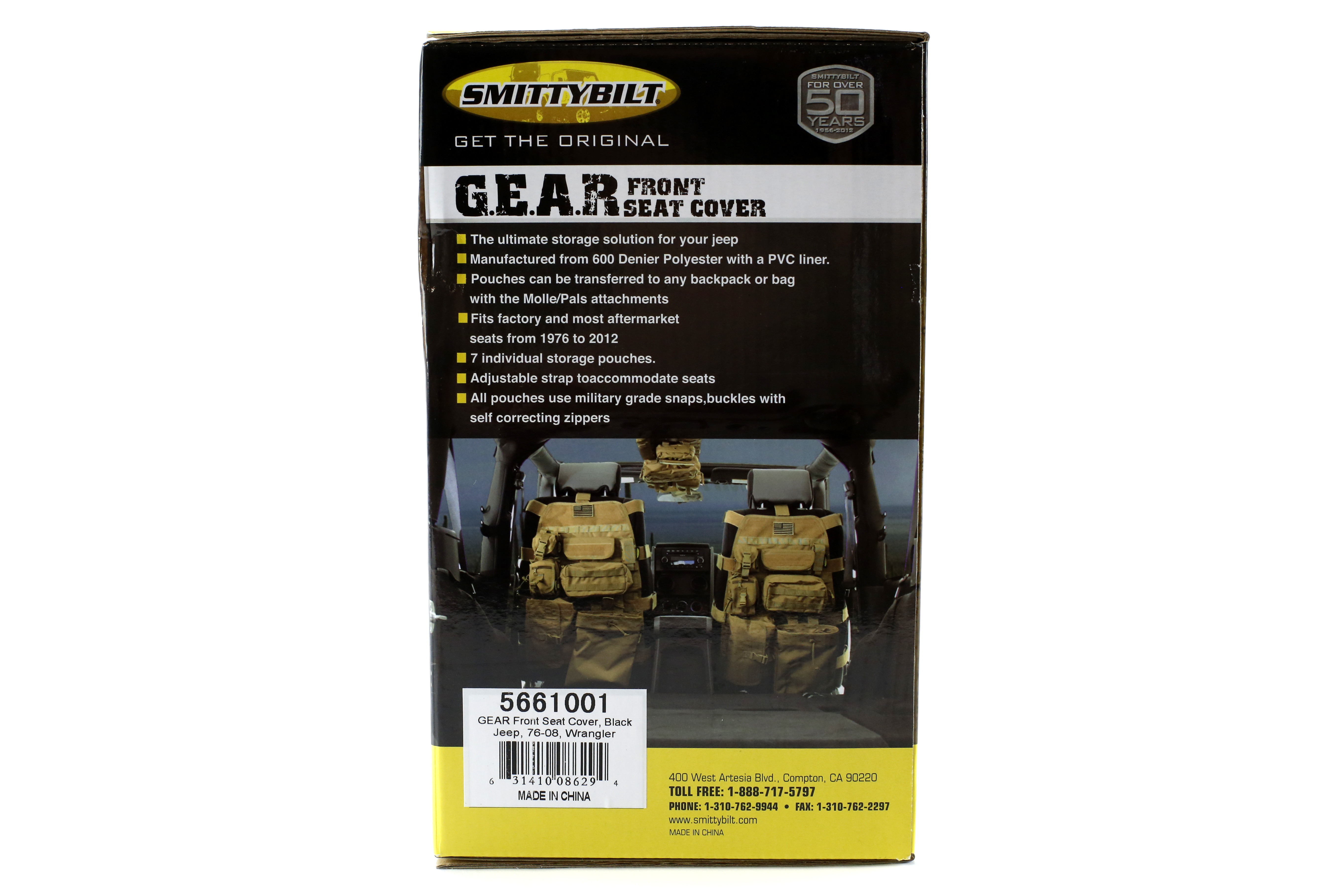 Smittybilt G.E.A.R. Front Seat Cargo Cover Black - JK/TJ/LJ/YJ