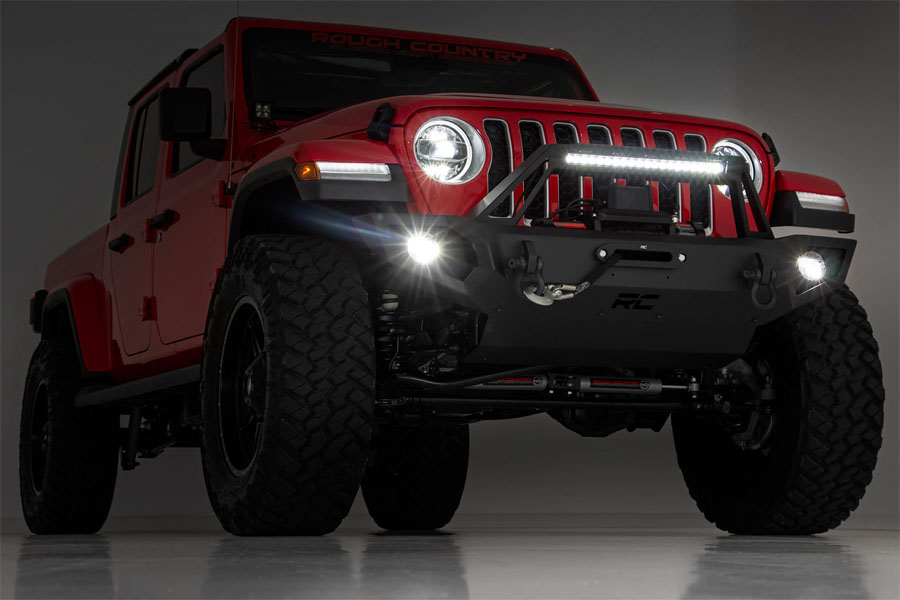 Rough Country Full Width Front Trail Bumper  - JT/JL/JK