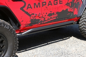 Rampage Rail Side Rocker Guard Steps, Black - JL 4DR