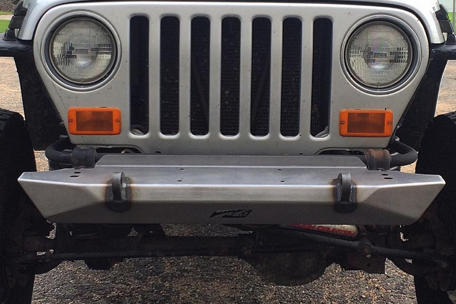 Motobilt Mid-Width Steel Front Bumper - Bare - LJ/TJ/YJ