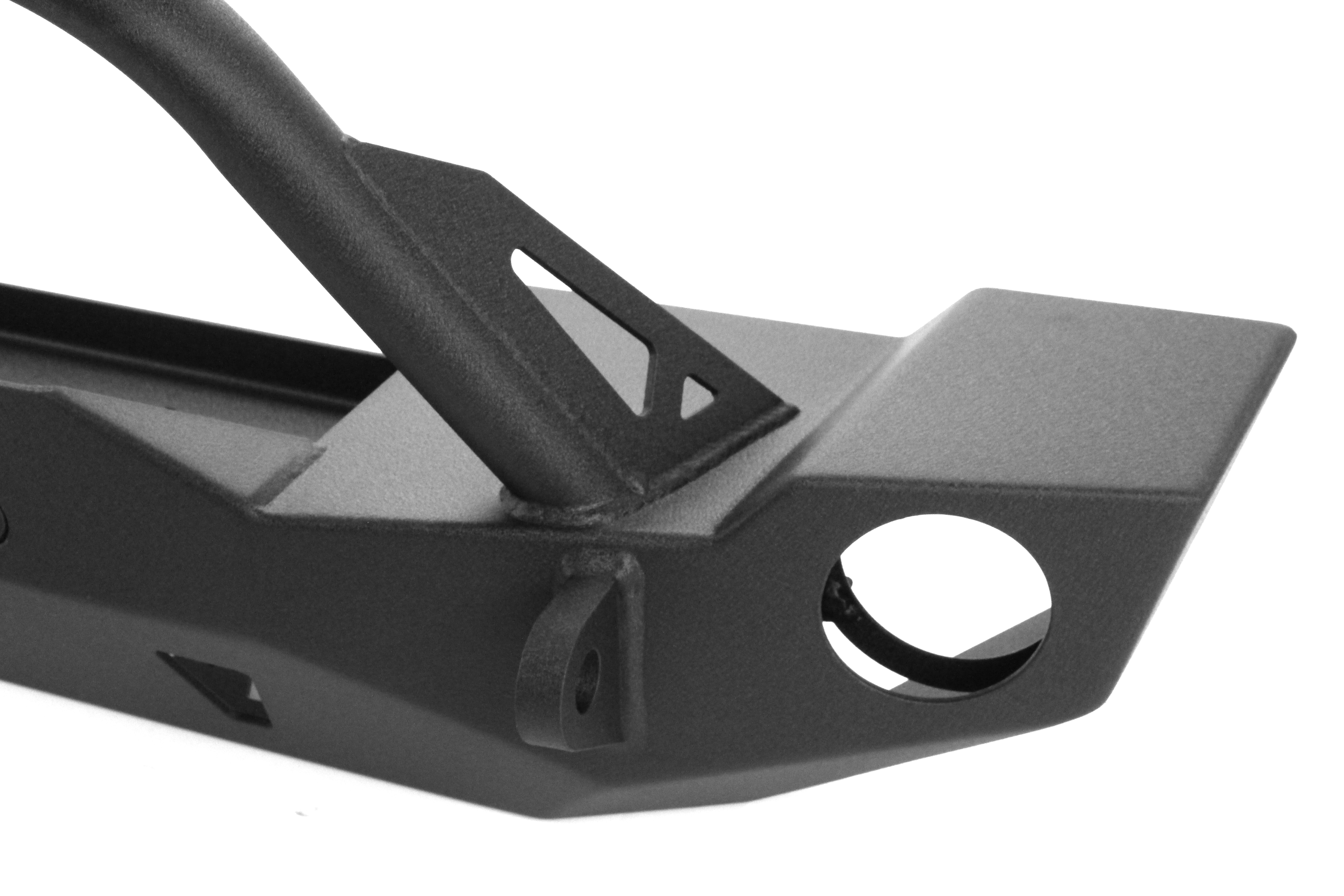 JCR Offroad Crusader Mid Width Front Bumper w/Bull Bar Black - JK