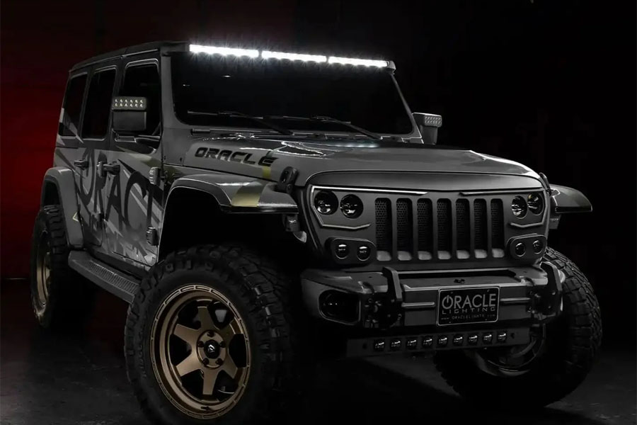 Oracle Lighting Integrated Windshield Roof LED Light Bar - JL/JT Hard Top Only