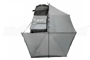 Overland Vehicle Systems Nomadic 270-Degree Awning, Dark Gray w/Black Transit Cover, Passenger Side
