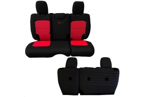 BARTACT Seat Cover Rear Black/Red - JL 4dr