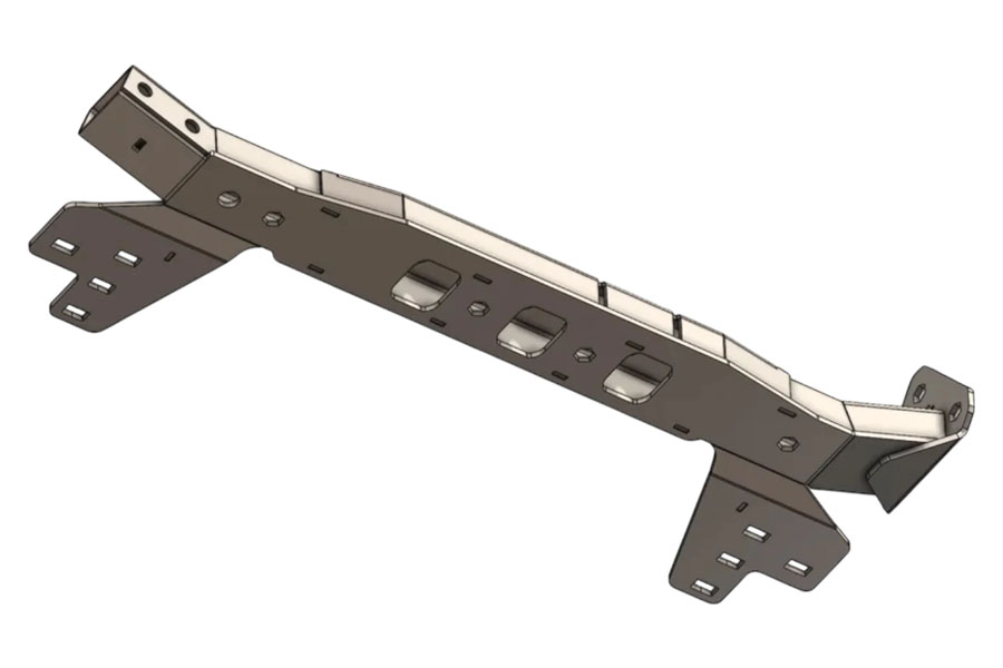 Next Venture Motorsports HD Transmission Crossmember w/ RK Tie-Ins - Silver Zinc Plating - JL