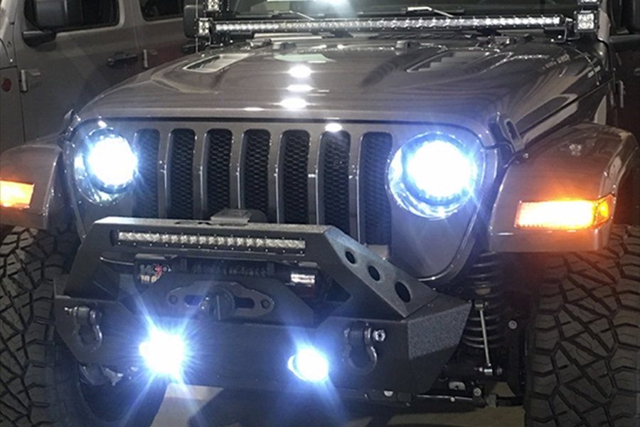 Quake LED Tempest Series 9in HD RGB Headlights/4in Fog Lights - JL/JT
