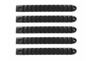 DV8 Black Rail Style Door Handle Inserts - Set of 5 - JK 4dr