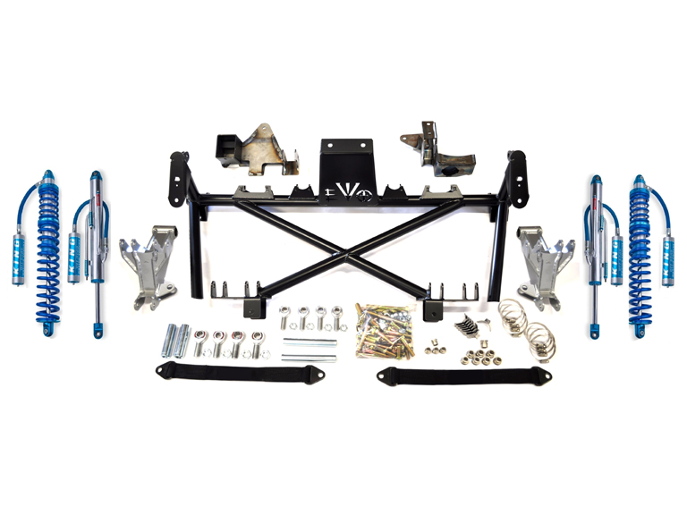 EVO Manufacturing Double Throwdown EVO lever System w/ Coilvers and Bypass Rear - JK