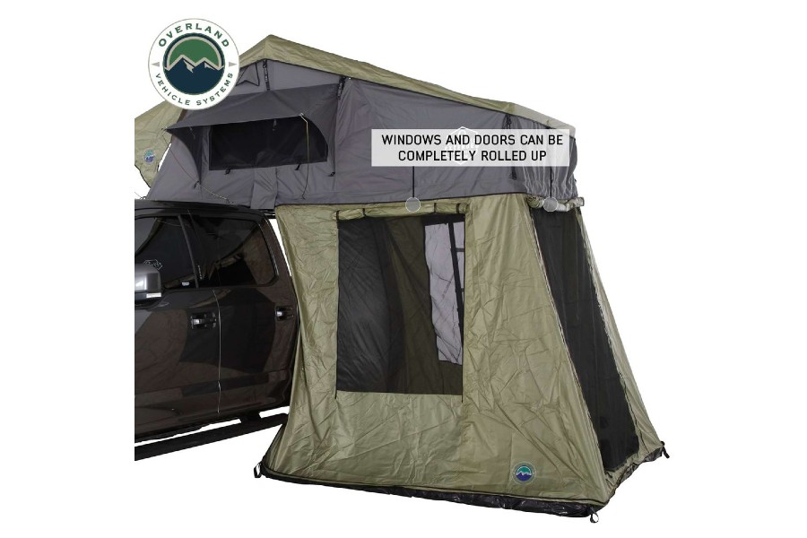 Overland Vehicle Systems Nomadic 3 Roof Top Tent Annex, Green Base With Black Floor & Travel Cover