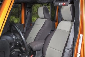 Rugged Ridge Seat Cover Kit Black/Grey - JK 2dr 2011+