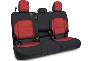 PRP Rear Bench Seat Cover - Black/Red - JT w/ Arm Rest