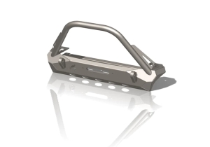 Crawltek Pyro Stubby Front Bumper w/ Flat Top Stinger - Black - TJ/LJ/YJ/CJ