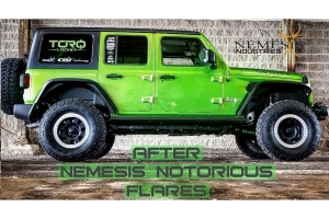 Nemesis Industries Rear Notorious Fender Flares, Bare - JL