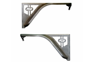 Motobilt 4in Steel Front Flat Fenders, No Inner Fender - Bare - TJ