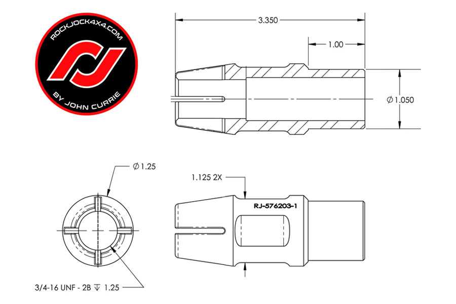 RockJock RockNut Kit 3/4in RH Thread