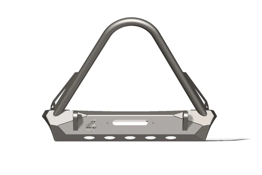 Crawltek Pyro Stubby Front Bumper with Stinger - Black - TJ/LJ/YJ/CJ