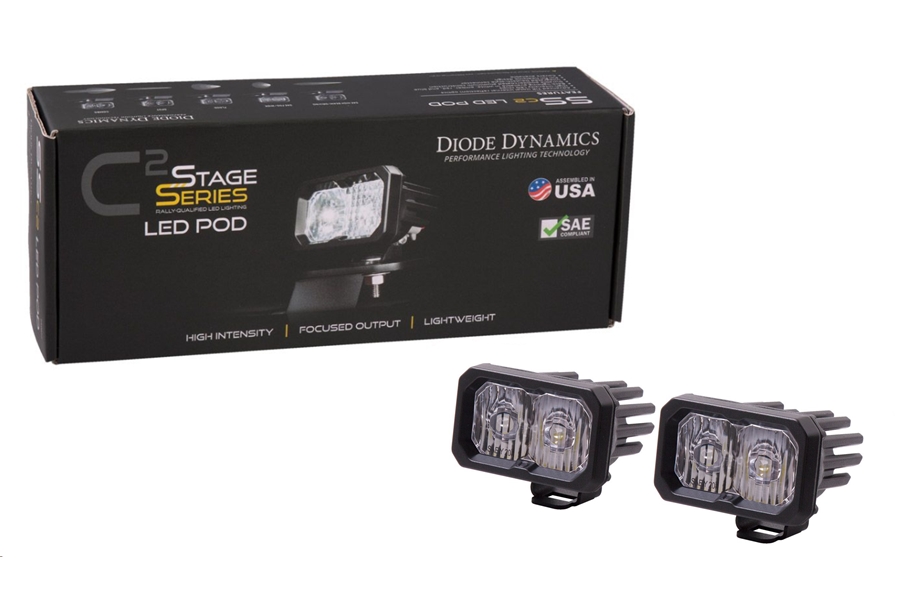 Diode Dynamics SS C2 Sport 2in LED Pods, ABL White - Driving