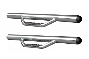 Go Rhino Dominator D2 Side Steps w/ Brackets, Cab Length - Polished - JK 2Dr