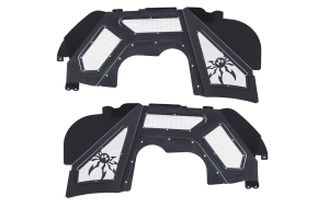 Poison Spyder Front Inner Fender Liners w/ Vented Panels - Black - JT/JL 