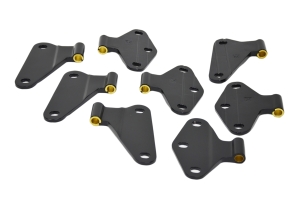 Kentrol 8-Pieces Body Door Hinge Set - Black  - JK 4Dr