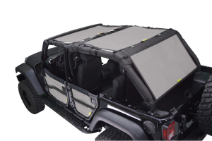 Dirty Dog 4x4 Sun Screen Front and Back Seats Grey - JK 4dr
