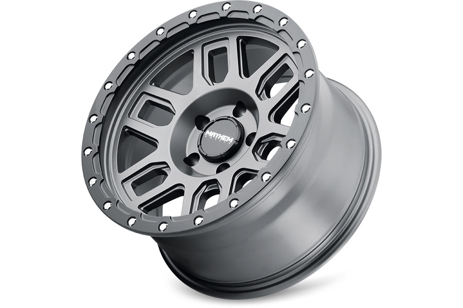 Dirty Life Mayhem Delta 8304 Series Wheel, 17x9 5x5 -12mm - Matte Gunmetal w/ Matte Black Lip - JT/JL/JK