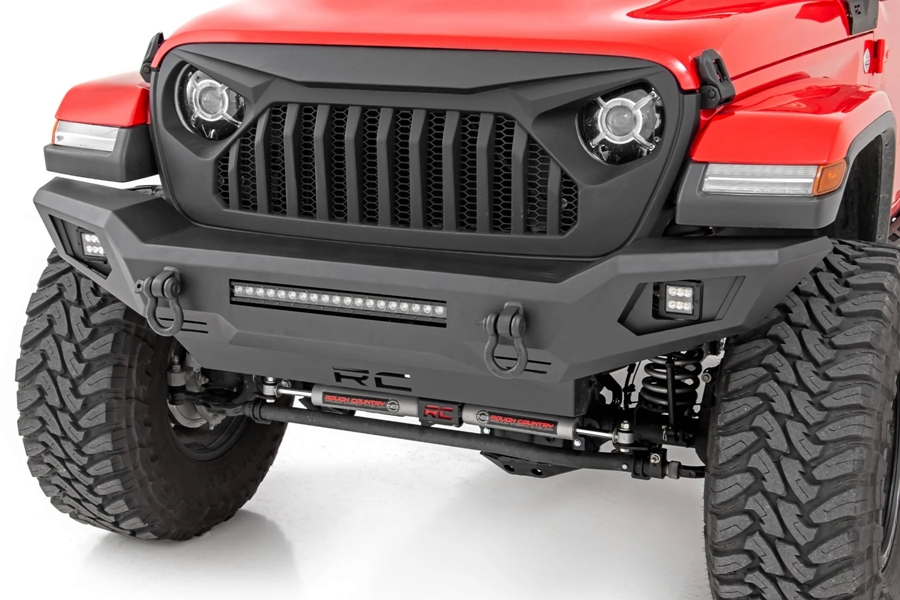 Rough Country Front Bumper w/ Skid Plate   - JT/JL/JK