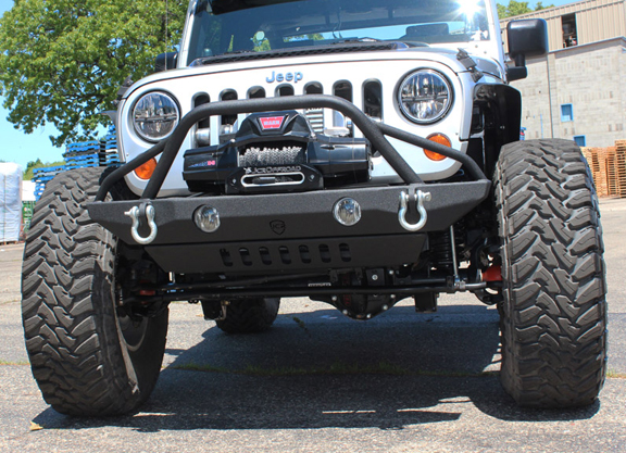JCR Offroad Defender Mid Width Front Winch Bumper Black
