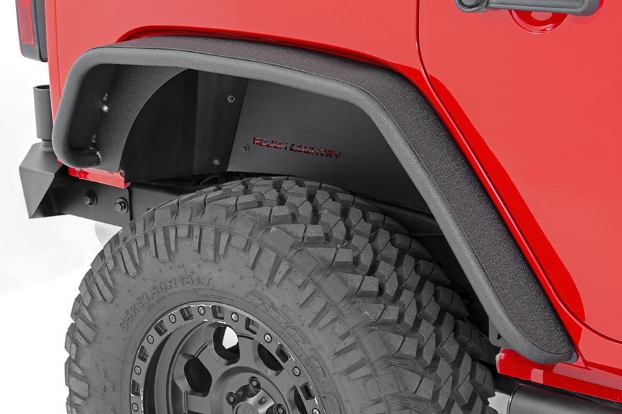 Rough Country Tubular Rear Fender Flare Set - JK