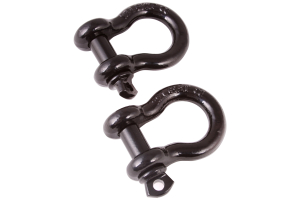 Rugged Ridge D-Shackles, 3/4-Inch, Black, Pair